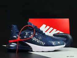 р.41-45 Кроссовки Nike Air Max 270 Supreme x LV синие  KS 12314