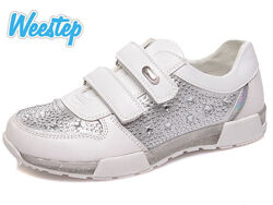 р.27 Кроссовки Weestep 532733896 White - silver стразы