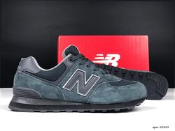 р.42, 44 Кроссовки New Balance 574 серо/черные  KS 12359