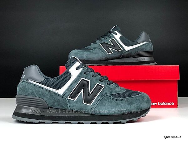 р.37-41 Кроссовки New Balance 574 серо/черные  KS 12363