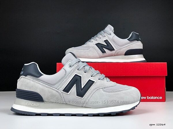 р.37-40 Кроссовки New Balance 574 серо/синие KS 12364