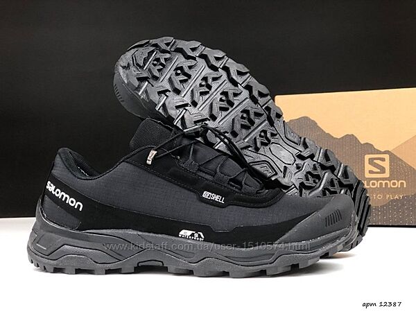 р.41-46 Кроссовки Salomon Soft Shell черные KS 12387