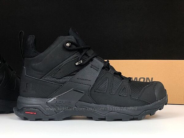 р.41,44,45 Кроссовки Salomon X Ultra 4 Mid GTX черные  KS 12394