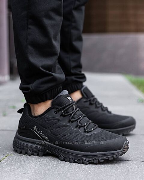 р.41-46 Кроссовки Columbia Gore-Tex Total Black CL012 зима