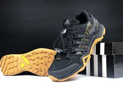 р.41-46 Кроссовки Adidas Terrex Swift R2 Gtx черно/золотые термо KS 12406