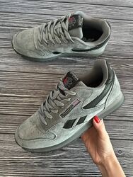 р.41 Кроссовки Reebok Classic Leather Silver Black RB009