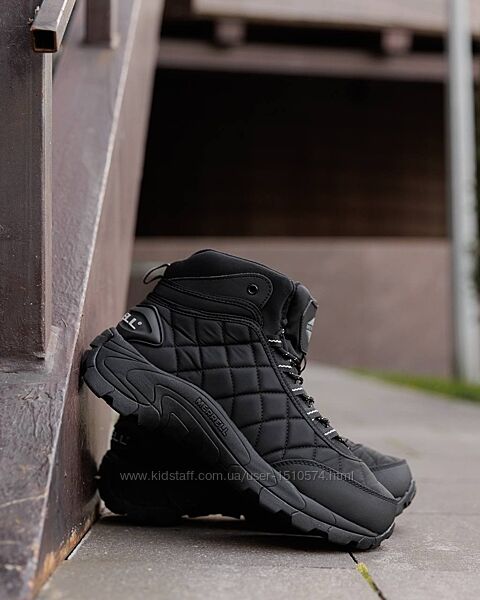 р.41,42 Кроссовки  зима Merrell Ice Cap Moc II Black Blue MR013