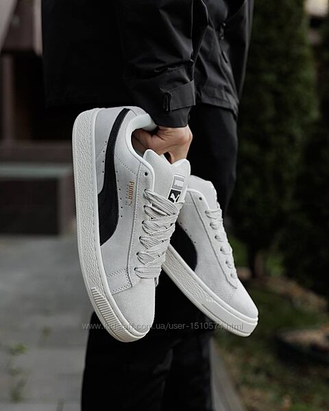р.36, 44-46 Кроссовки  Puma Suede XL Grey Black PM020