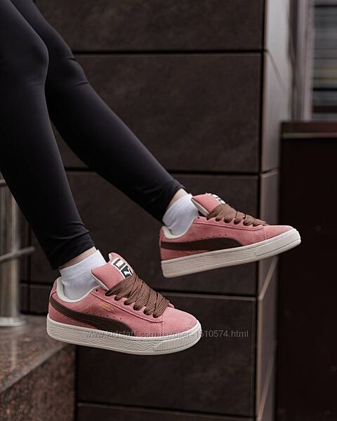 р.36-40 Кроссовки Puma Suede XL Pink Brown PM021