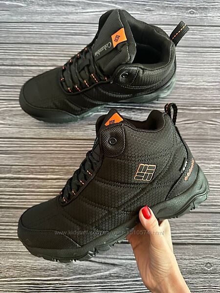 р.42 Кроссовки зима Columbia Waterproof Black CL007