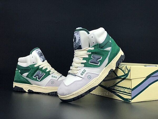 р. 45 Кроссовки New Balance 650 бело/зелено/бежевые зима  KS 12423