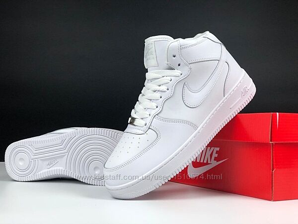 р.41-46 Кроссовки Nike Air Force 1 белые зима  KS 12424