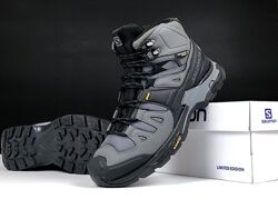 р.43 Кроссовки Salomon X Ultra 4 Mid Wide GTX серо/черные зима KS 12434