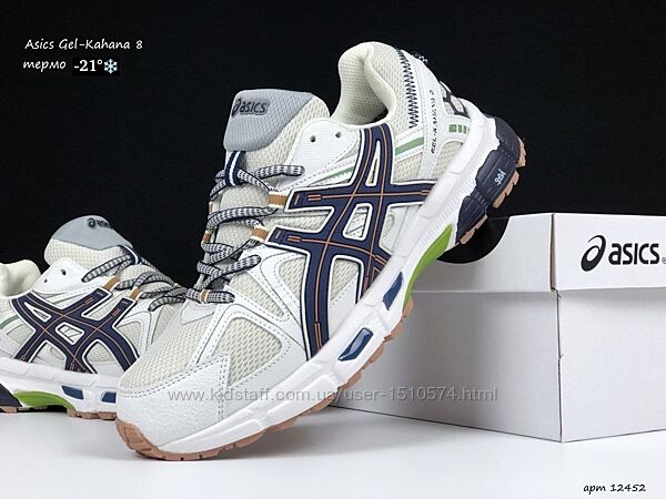 р.37-46 Кроссовки Asics Gel Kahana 8 бело/синие термо KS 12452