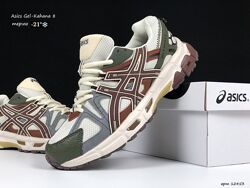 р.37-46 Кроссовки Asics Gel Kahana 8 серо/коричнево/зеленые термо KS 12453