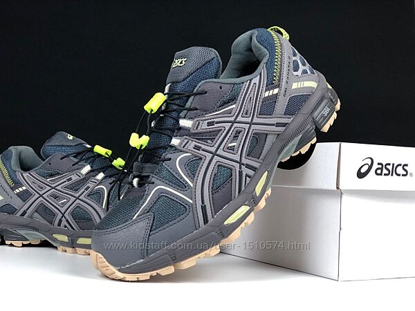 р.41-44 Кроссовки Asics Gel Kahana 8 серо/салатовые зима  KS 12457