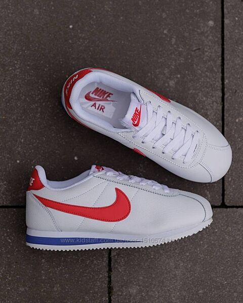 р.36-39 Кроссовки Nike Cortez White Red Blue NK226