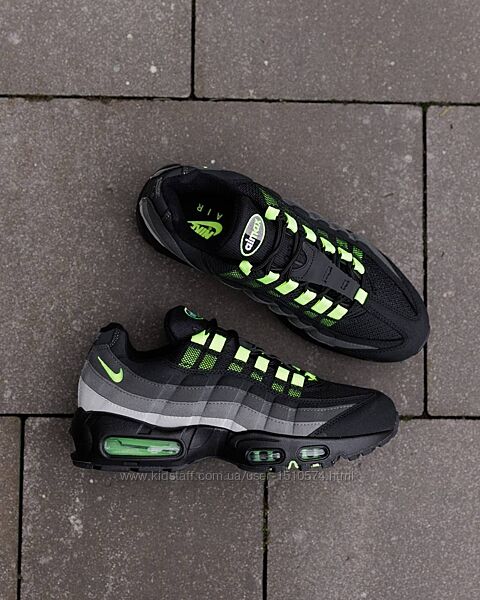 р.44 Кроссовки Nike Air Max 95 Black Grey Green NK218