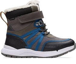 р.32, 35 Clarks детские  кожаные зимние ботинки оригинал