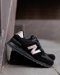 р.36-39 Кроссовки New Balance 574 Black Gold NB123