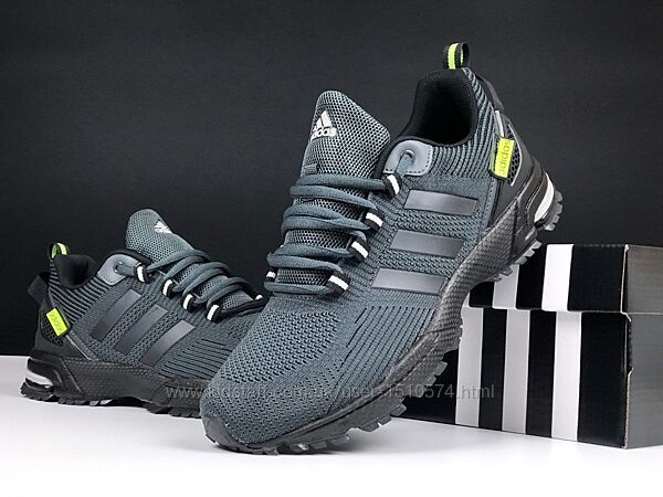 р.41-45 Кроссовки Adidas Marathon TR серо/салатовые KS 12475