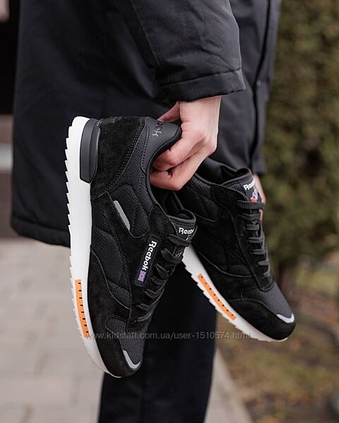 р.45 Reebok Classic Super Leather Black White RB041