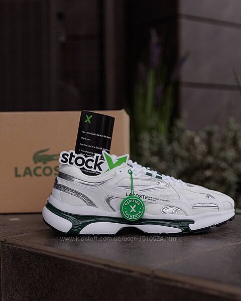 р.44 Кроссовки Lacoste L003 White Green LC028