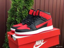 р.44  Стильные мужские  кроссовки Nike Jordan черно/красные 