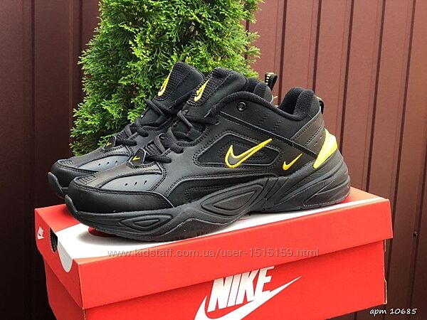 р.45    Мужские кроссовки Nike M2K Tekno черно/желтые 