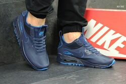 р.42-45    Мужские кроссовки  Nike Air Max 90 Ultra Mid синие  