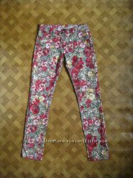 цветочные джинсы, штаны - Gina - 36Eur - наш 42-44рр.