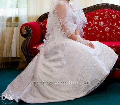 Свадебное белое платье фасон Рыбка