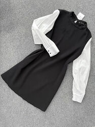 Чорно-біла сукня Zara з ефектом сорочки