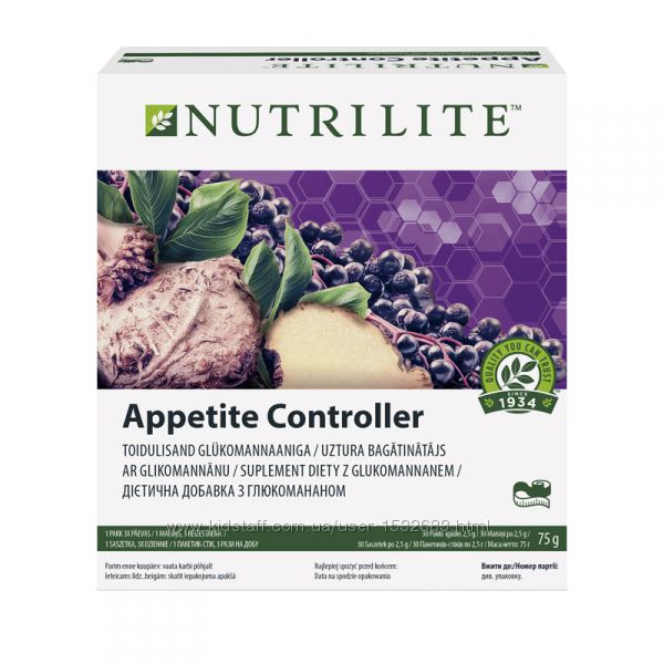 NUTRILITE Appetite Controller 30стик, добавка с глюкоманнаном 119792, Т10