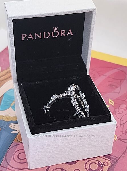 Срібні родовані сережки колечки Pandora 