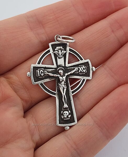 Вінтажний срібний хрестик 925 проба