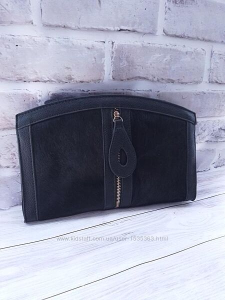 Сумка клатч з хутром