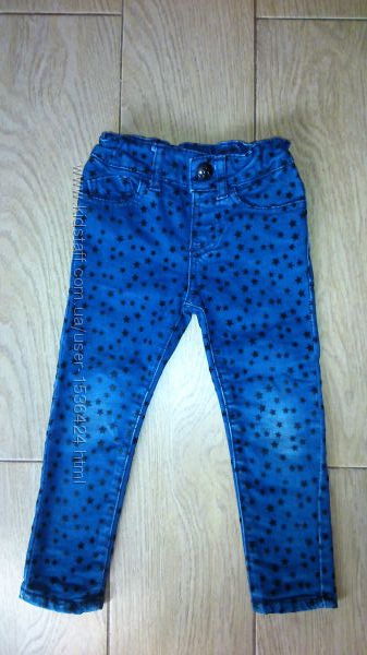 Стильные джинсики в звезды, рост 80-86-92 см