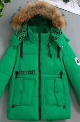 Куртки парки зимние 140-164 см  Холлофайбер 