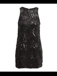 Стильне чорне плаття в паєтки. H&M 