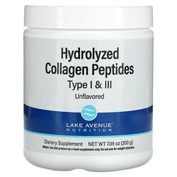 Lake Avenue Nutrition, пептиды гидролизованного коллаген типов I и III