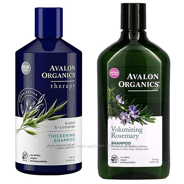Avalon Organics, шампунь, розмарин 