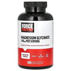 Force Factor, гліцинат магнію, 140 мг, 180 рослинних капсул