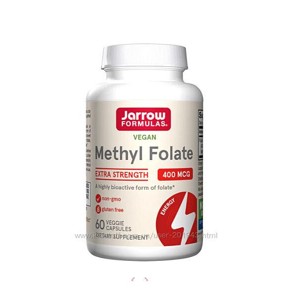 Jarrow Formulas, метилфолат, метилфолат, фолиевая, Фолієва кислота 