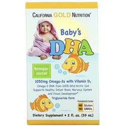 ДГК для детей, омега-3 с витамином D3, 1050 мг, 59 мл, DHA, ДГК