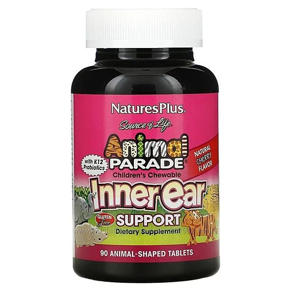natures plus, Animal Parade, inner ear, Пробіотик, пробиотик, ухо 