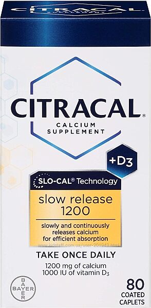 Citracal, кальций , медленное высвобождение 1200  D3, 