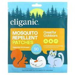 Cliganic, засіб від комарів, патчі, комар, 90 шт