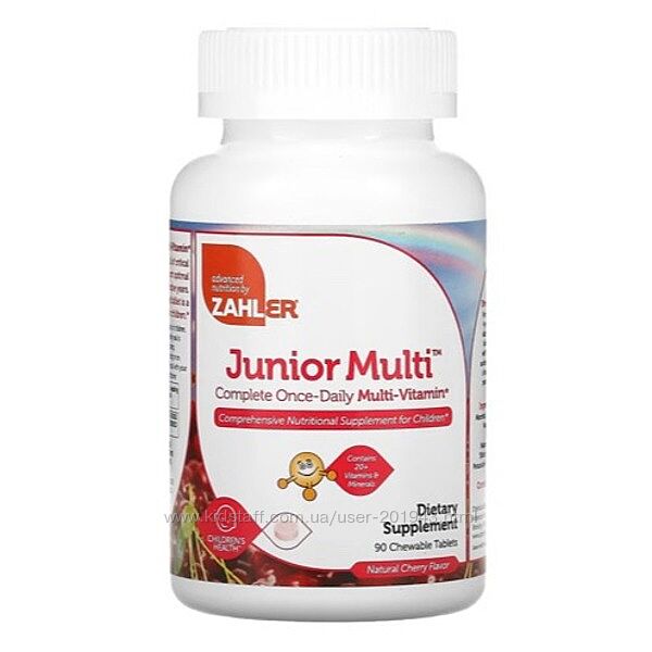 Zahler, Junior Multi, мультивитамины, мультивітаміни
