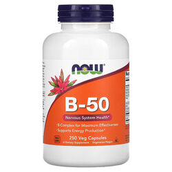 NOW Foods, В-50, 100 рослинних капсул